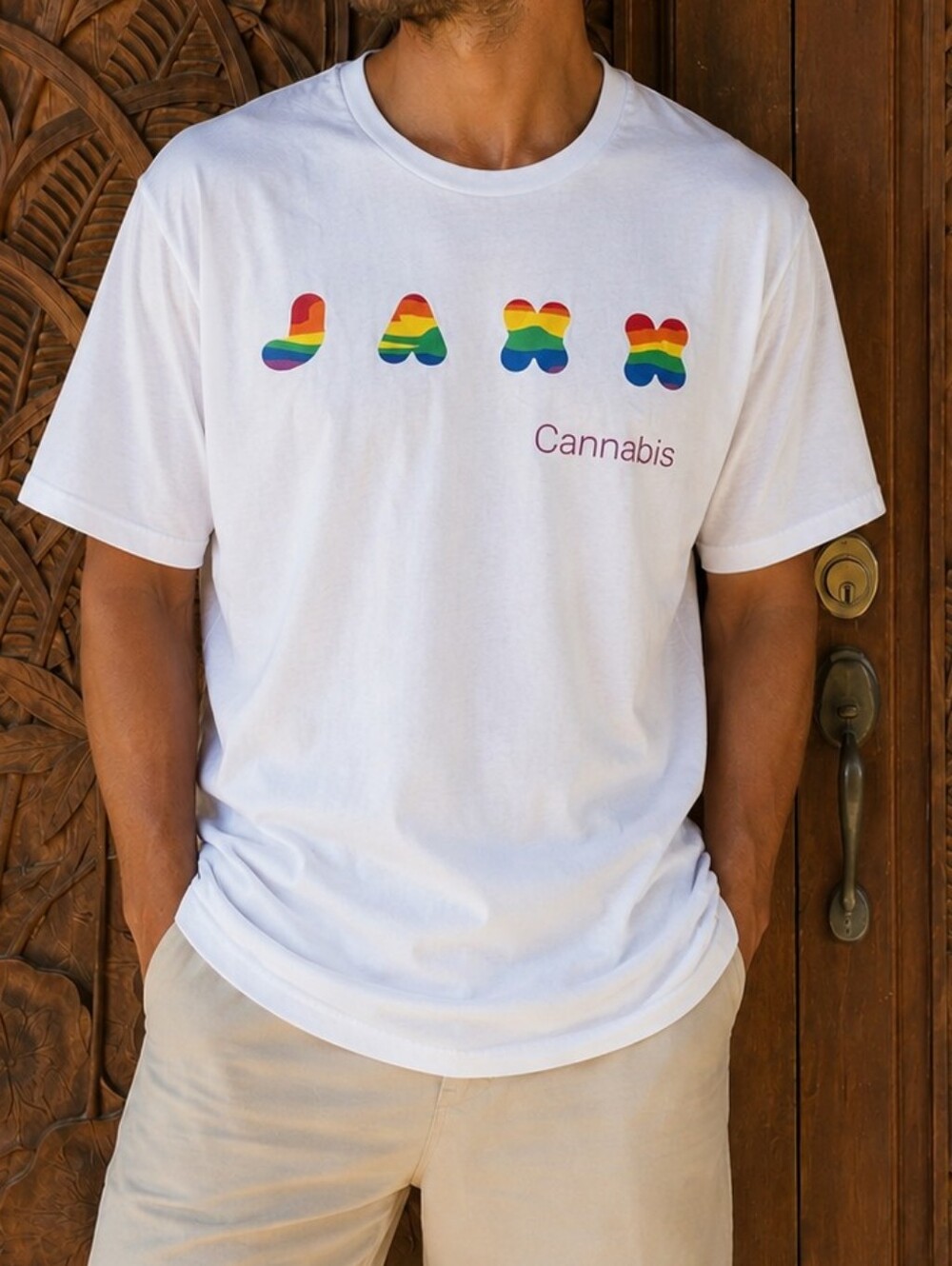 JAXX Cannabis Pride Graphic Cotton T-Shirt Dispensary Merch Adult Large